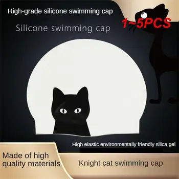 1-5 шт. плавательные силиконовые водонепроницаемые прочные шапочки для плавания для плавания