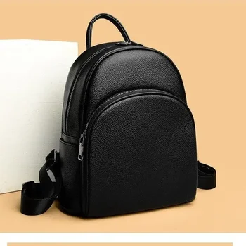 Новые модные Женские рюкзаки из натуральной кожи класса люкс из воловьей кожи, корейский повседневный Дизайнерский рюкзак для студенток