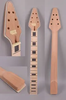 Новый гитарный гриф с 22-дюймовым кленовым накладным блоком для грифа Flying V