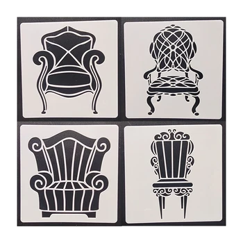 1шт 13 * 13 см Диван-кресло для мебели, Роспись стен, Многослойное украшение, пластик, раскраска 