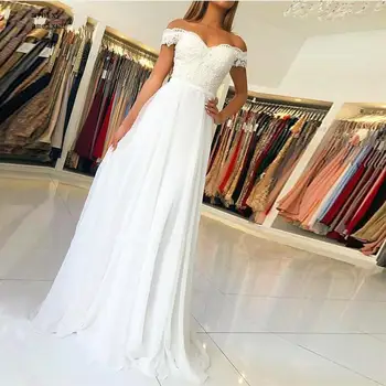 Свадебное платье Weilinsha с открытыми плечами, кружевные свадебные платья 2023 Vestido De Noiva, свадебные платья на молнии сзади и пуговицах