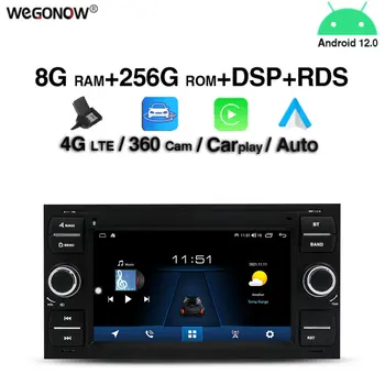 7862 8G + 256G DSP Carplay Android 12,0 IPS Автомобильный DVD-плеер GPS WIFI Bluetooth RDS Радио Для Ford Fusion C-MAX S Focus Mondeo Kuga