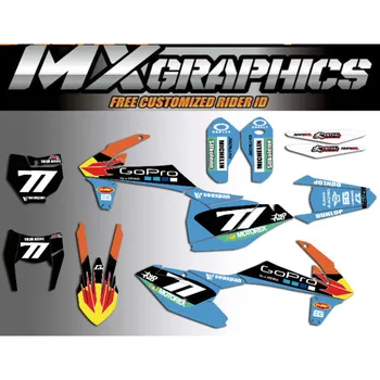 6 стилей Индивидуальных Наклеек С Графическими Изображениями Для KTM SX SXF 2016 2017 2018 125 200 250 300 400-500 EXC XC-W EXCF 2017 2018 2019