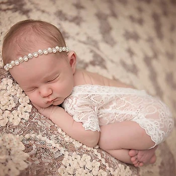 Милый Новорожденный младенец, кружевной комбинезон с цветочным рисунком, боди, комбинезон, одежда, реквизит для фотосъемки, Черно-белый детский фон для фотосъемки, Реквизит