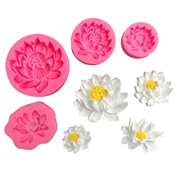 Силиконовая форма Lotus для изготовления мыла, крупных, средних и мелких цветов, шоколадной помадки, ароматизированного мыла