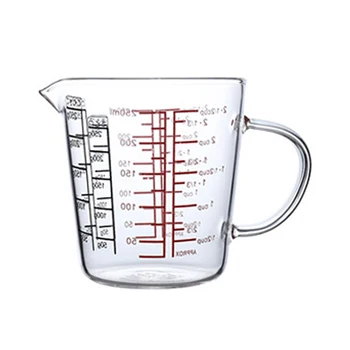 250 мл Стеклянный мерный стаканчик, молочник, Термостойкий стеклянный стаканчик, мерный кувшин, Сливочник, Чаша для весов, чай, кофе, микроволновая печь Безопасна