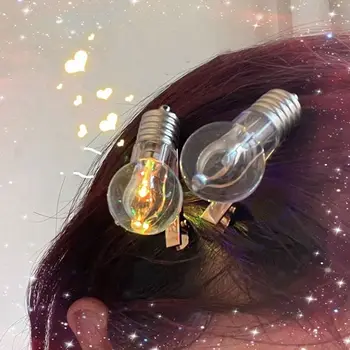 Электрическая светодиодная лампа, Маленькая заколка в виде Утконоса, Светящаяся Заколка для волос, Светящаяся Лампочка, Шпилька для волос, Головные уборы в Корейском стиле, Женские Аксессуары для волос