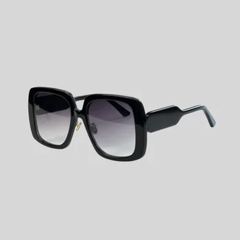 Горячие продукты, черные ацетатные солнцезащитные очки с большой ЗАЩИТОЙ Для женщин, брендовая дизайнерская летняя Женская Квадратная кепка для солнцезащитных очков UV400