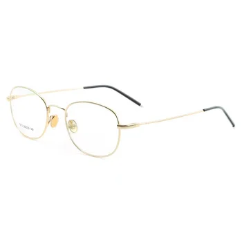 50 мм Удобные ретро круглые очки из сплава для женщин с модными очками в оправе для очков по рецепту для мужчин7672