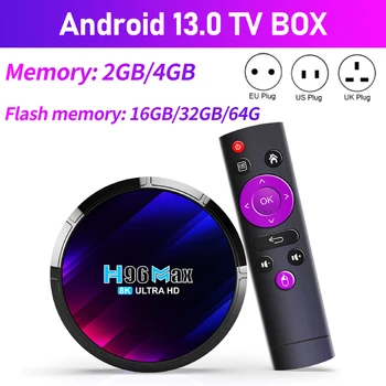H96 MAX RK3528 Smart TV Box Android 13 Rockchip 3528 Четырехъядерный Поддержка 8K Декодирования видео Wifi6 BT5.0 Медиаплеер Телеприставка