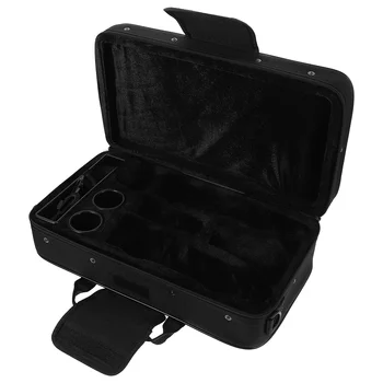 Аксессуары для чемодана Сумка с подкладкой для Кларнета из черной ткани, Переносная Квадратная Коробка-держатель для переноски