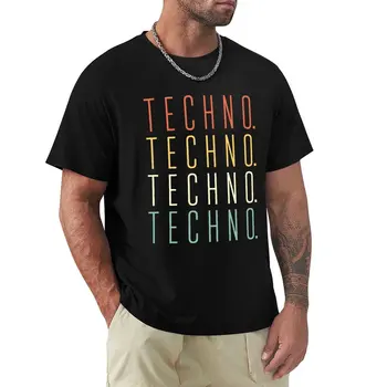 Техно-Футболка techno techno, корейская модная одежда kawaii, облегающие футболки для мужчин