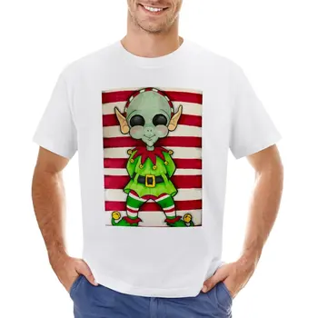 Инопланетный Эльф! Футболки с графическими принтами, футболки нового выпуска, мужские футболки