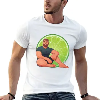 Лаймовая футболка, быстросохнущая футболка, аниме-футболка, винтажная футболка, мужские футболки