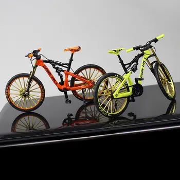Фигурки моделей велосипедов в масштабе 1: 10 Реалистичной формы, сплав для скоростного спуска, горный велосипед, Игрушечный стол, Настольный велосипед для пальцев, подарок на день рождения