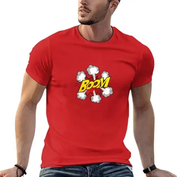 Футболка с комиксами Boom, футболки на заказ, создайте свои собственные футболки на заказ, спортивные футболки, мужские футболки