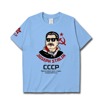 Бывший Советский Союз CCCP Хип Хоп Сталин носит солнцезащитные очки мужская футболка одежда модные футболки бренды Одежда С коротким рукавом лето