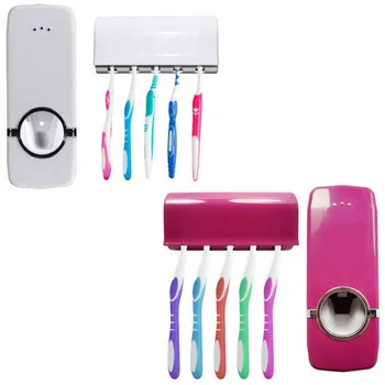 Диспенсер для аппликатора зубной пасты и щеткодержатель для использования в ванной комнате