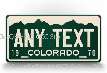 SignsAndTagsOnline Винтажный Номерной Знак Штата Колорадо На Заказ Antique CO Auto Tag Ретро Копия Любого Текста