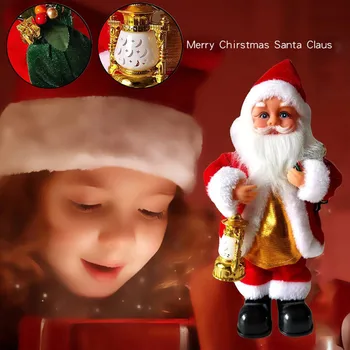 Санта-Клаус Превращает Музыкальных Кукол В Плюшевые Рождественские Украшения Для кукол Санта-Клауса, Веселые детские Рождественские подарки подсвечник