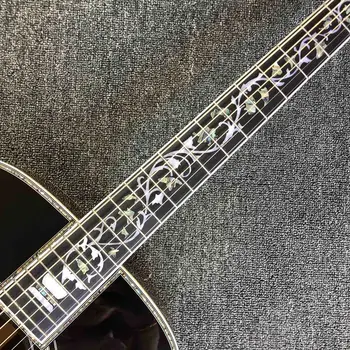 Изготовленная на заказ 41-дюймовая Акустическая гитара Dreadnaught с Верхом из Цельной ели с Накладкой из черного дерева в Sunburst