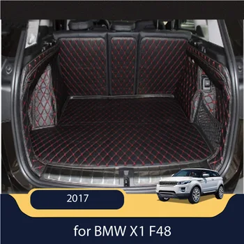 Хорошие ковры на заказ! Полный комплект автомобильных ковриков для багажника BMW X1 F48 2017, водонепроницаемые коврики для багажника, коврик для грузового лайнера BMW X1 2016, бесплатно