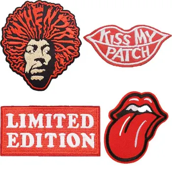 Музыкальная группа Red Series Rock Punk Jim Hendrix, ограниченная серия Нашивок с вышивкой 