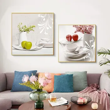 DIY 5D Алмазная живопись Плакаты с фруктами и яблоками в ресторане, Полная квадратная/Круглая Алмазная вышивка крестиком, Мозаичный декор комнаты