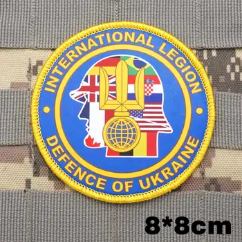 Украинские военно-тактические нашивки с принтом, Нарукавная повязка, Значок на рюкзаке с застежкой-крючком для одежды