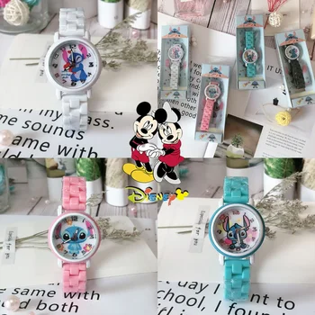 Новые детские часы Disney Stitch, мультяшная кукла, модные детские часы для мальчиков и девочек, водонепроницаемые Детские часы Time Machines