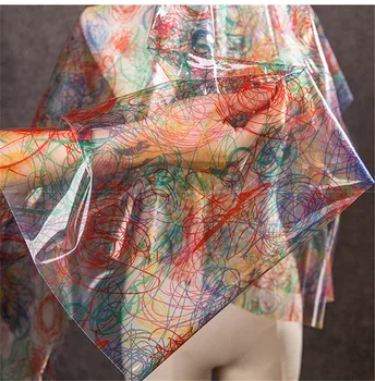 137 см x 50 см Прозрачная сумка для одежды art line из водонепроницаемой ткани TPU, креативная дизайнерская модная ткань