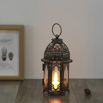 Золотая кисть в европейском стиле, подсвечник, металлическая ветряная лампа, креативная домашняя ароматическая свеча, чашка, железное украшение, украшение