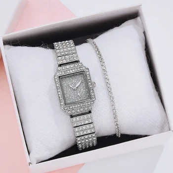 Новые женские часы с кристаллами, женские часы со стразами, женские часы с бриллиантовым камнем, женские часы с браслетом из нержавеющей стали, женские подарки