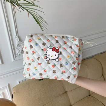 Мультяшная косметичка Sanrio hello kitty Clutch, большая вместительная сумка для карандашей, дорожная туалетная сумка kuromi, косметичка для макияжа