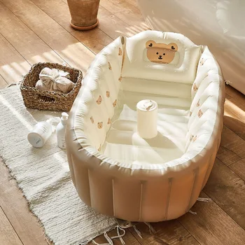 Корейская версия детской надувной ванны для младенцев, складной многофункциональной ванны для младенцев и детских товаров.