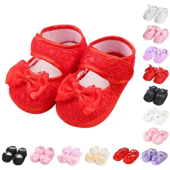 Весенне-летняя детская обувь для младенцев и малышей, спортивная обувь для девочек, однотонная обувь с бантом, крючком и петлей, легкая и удобная