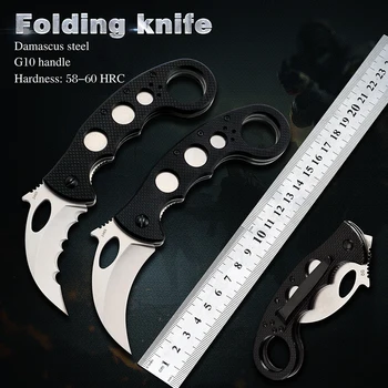 Карманные ножи Karambit Knife Со складным лезвием EDC Инструмент для охоты, выживания, Тактические Универсальные ножи CSGO, Походный нож для кемпинга