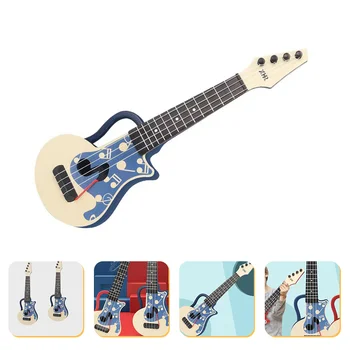 Мини-гавайская гитара-игрушка Пластиковые гитары для раннего обучения Музыкальный инструмент Игрушка для начинающих мальчиков и девочек Детская игрушка