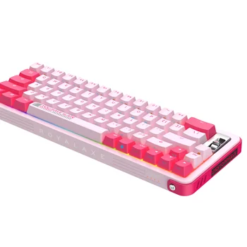 Механическая игровая клавиатура Royalaxe Y68 с радужной RGB подсветкой, проводная с пылезащитными переключателями