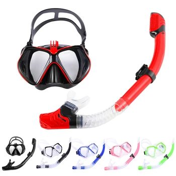 Профессиональная маска для дайвинга, набор для подводного плавания с маской HD, противотуманные линзы, Оборудование для бассейна, Набор для подводного плавания с трубкой, снаряжение для дайвинга для взрослых