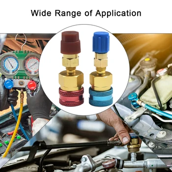 Адаптеры для боковых быстроразъемных соединений высокого напряжения, совместимость с R12 и R134A, универсальное применение для автомобильного кондиционера переменного тока