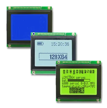 18PIN 12864CC Модуль ЖК-экрана С Белой/Синей/Желтой подсветкой KS0107 KS0108 Контроллер 5V 3.3 V Параллельный интерфейс
