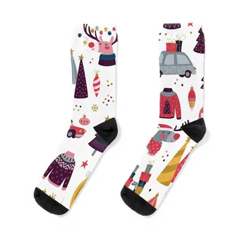 Рождественские носки для покупок японская мода роскошные носки Для Женщин Мужские