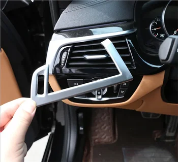 Для BMW 5 серии G30 2018-2022 ABS Хром, центральный Боковой кондиционер, Вентиляционное отверстие, рамка, отделка, Аксессуары для интерьера