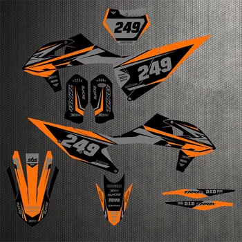 Мотоцикл 3 М Наклейки Наклейка Фоновая Графика Для KTM EXC EXCF 2020-2022 2023 Для SX SXF XC XCF 2019-2021 125-300 350 450 500