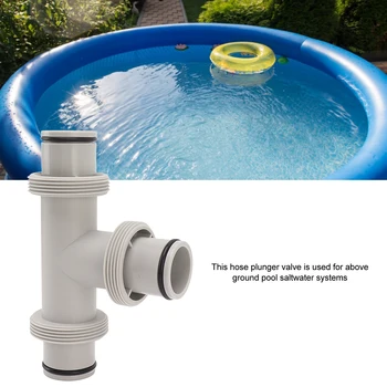 Разъемный плунжерный клапан шланга для бассейна 1,5 / 1,25 дюйма Т-образный плунжерный клапан шланга для замены фильтра системы циркуляции воды Насоса для бассейна