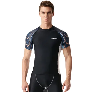 SABOLAY, мужской большой купальник, гидрокостюм с разрезом, короткий рукав, узкий быстросохнущий костюм для серфинга, купальники, купальный костюм