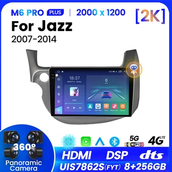 FYT M6Pro Plus Android 12 Автомагнитола для HONDA FIT JAZZ 2 2007-2014 Стерео Мультимедийный Видеоплеер Carplay Автоматическая GPS Навигация