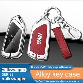 Чехол для дистанционного ключа автомобиля из цинкового сплава для Volkswagen Golf 8 MK6 2020, Чехол для ключей без ключа, аксессуары для ключей